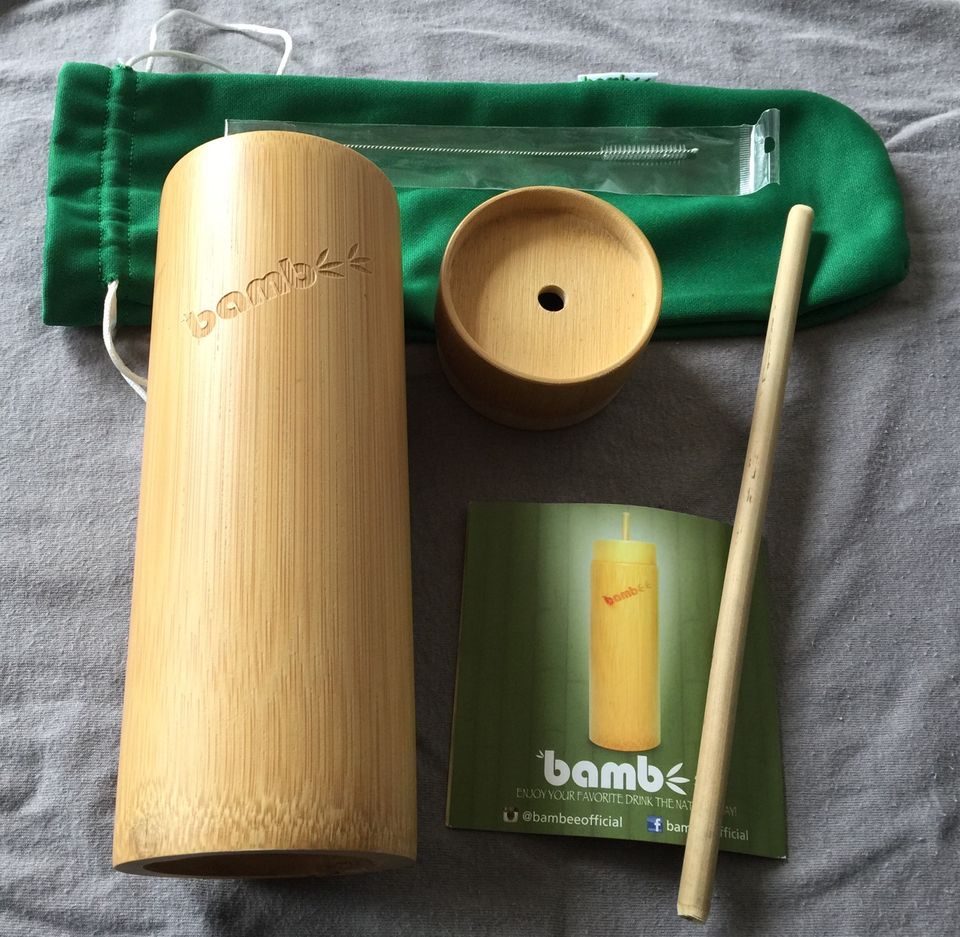 Coffee To Go Becher Bambus Bamboo Mug Trinkbecher Mehrweg Unikat in Kempten