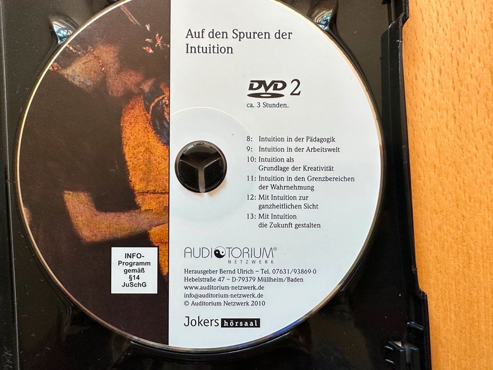 Auf den Spuren der Intuition 2 DVDs Auditorium Vorträge 13-teilig in Hamburg