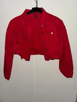 Rote Crop Jeans Jacke XS Bayern - Erlangen Vorschau