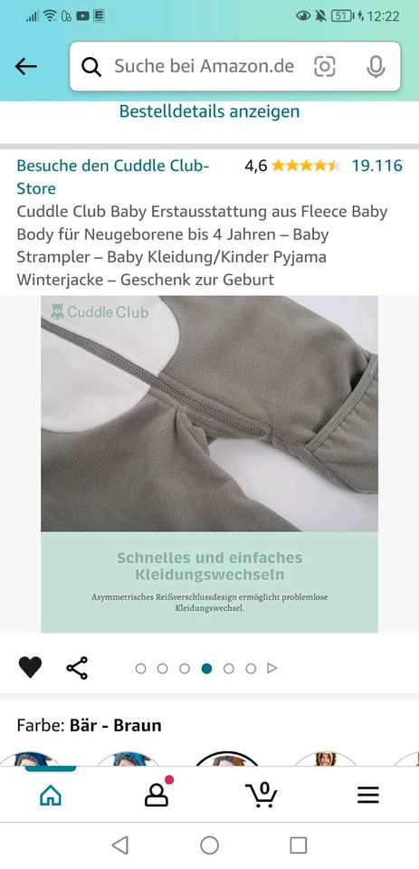 Cuddle Club Baby Teddy-Overall Fleece 18-24 Monate in Ilsenburg (Harz)