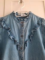 Tom Tailor Denimhemd Jeansbluse mit Rüschchen Gr. S Bayern - Karlshuld Vorschau