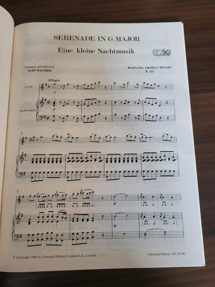 Noten Klavier Eine kleine Nachtmusik Wolfgang Amadeus Mozart in Eggolsheim