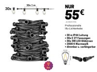 30 m Illu- Lichterkette / IP44 / LED / E- 27 VERLEIH / MIETEN Berlin - Treptow Vorschau