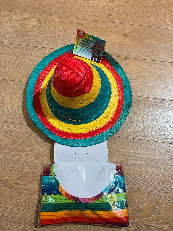 Faschingskostüm Kostüm Mexikaner Set Kinder Hut und Shirt in Dresden