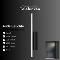 Außenleuchte Telefunken LED Schwarz Wandlampe Gartenlampe Niedersachsen - Delmenhorst Vorschau