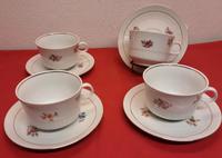 4 Suppentassen Colditz Suppentasse mit Teller DDR Porzellan AE77 Sachsen-Anhalt - Gardelegen   Vorschau