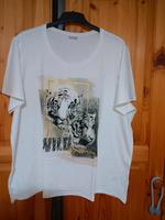 Damen T-Shirt, Gr. 52/54, weiß/Animal-Druck, gebraucht Hessen - Mühlheim am Main Vorschau