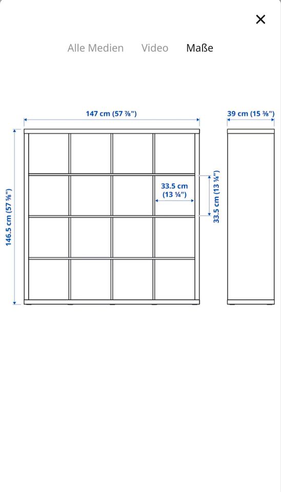 SUCHE Ikea Kallax 5x5, BIETE Kallax 4x4 in Marl