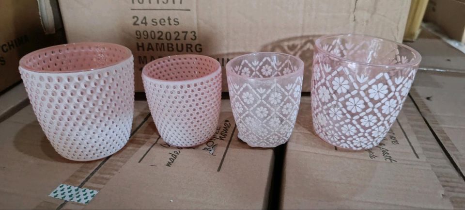 Bolze Home Teelichter Pink 2er Sets 400 Gläser Restposten in Uedem