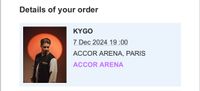 Kygo World Tour 2 Tickets Paris 130€ Original Preis Berlin - Charlottenburg Vorschau