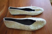 Perlmutt Ballerina+Pailetten, Pumps 39 beige Baden-Württemberg - Hügelsheim Vorschau