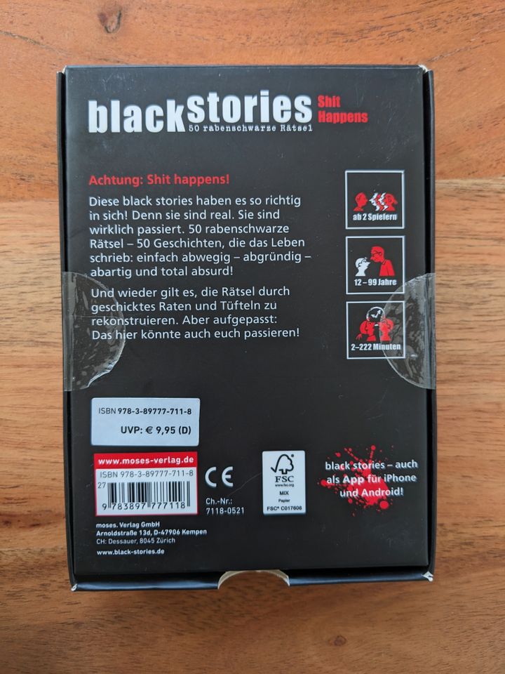 Kartenspiel Black stories in Hamburg
