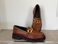 Echtleder Loafer Tom Tailor braun/gold - Gr. 40 Nordrhein-Westfalen - Ibbenbüren Vorschau