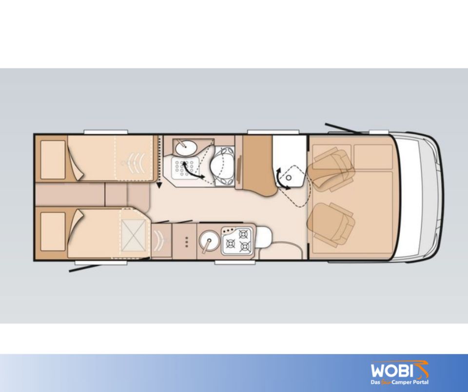 ✅Wohnmobil mieten | Hund | Integriert | 4 Pers | WOBI Nr 1318 ab in Diez