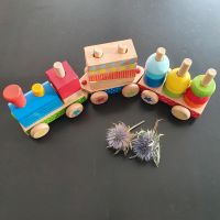 Babyspielzeug aus Holz Holzeisenbahn mit Steckelementen Bayern - Obermichelbach Vorschau