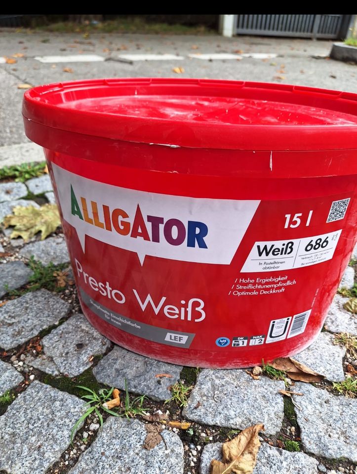 Alligator weiß 15l Wandfarbe in München