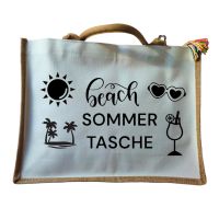 Versand möglich Jute tasche xl personalisiert  Sommer tasche xl Baden-Württemberg - Heddesheim Vorschau