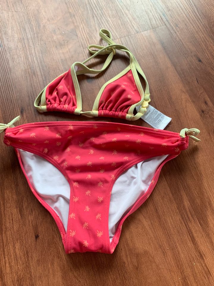 Tchibo Bikini 134/140 pink Palmen in Wittmund