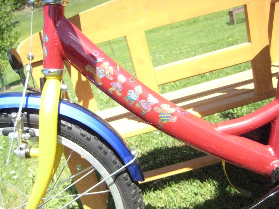 Fahrrad 18" Zoll für Kinder NEUwertig von Teddy bunt rot blau in Epfendorf