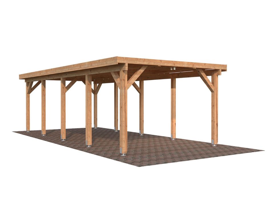 Einzelcarport Karl 23,1 m² Inkl. Trapezblech 360 x 762 cm Gerätehaus Geräteschuppen Holzhaus Schuppen Gartenlaube Gartenschuppen Gartenhäuser Gerätehäuser Holzhäuser Satteldach Holzschuppen in Birstein