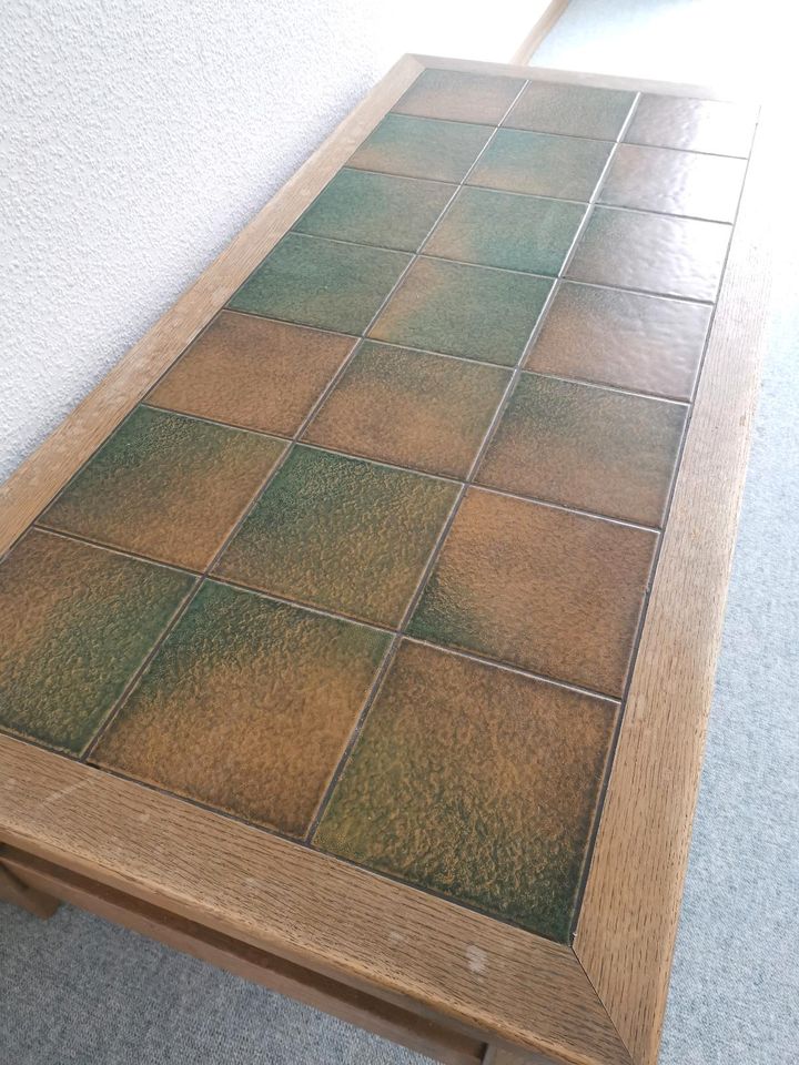 Fliesentisch/ Couchtisch 75Tx156Bx45H in grün braun Holz in Köln
