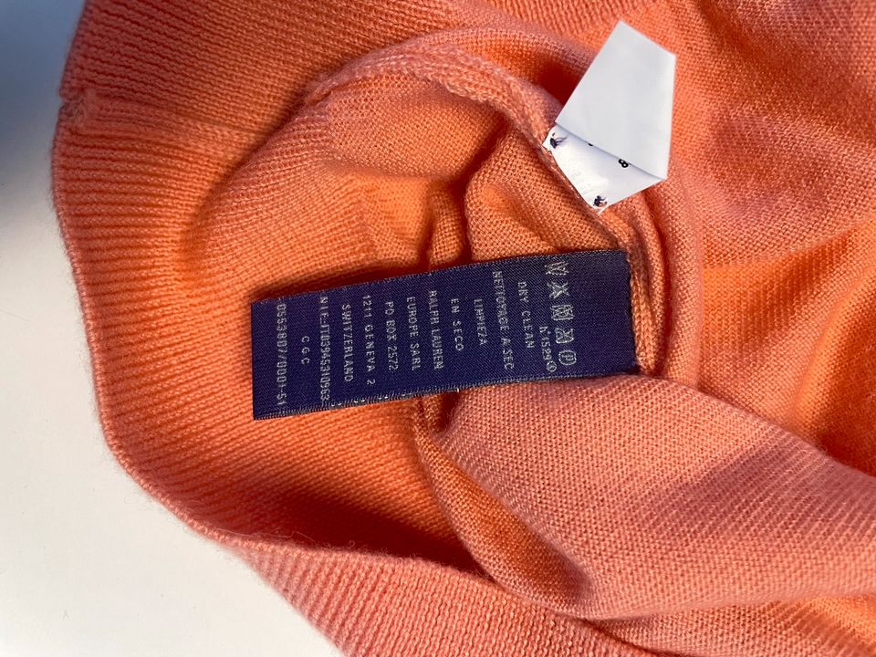 Polo Ralph Lauren Purple Label Kaschmir V-Pullover Orange Gr. M in Rosenheim