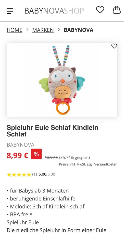 Baby Spieleuhr Kinderwagenkette für Laufstall Babyschale ab 0 Mon in Gärtringen