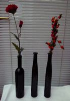 3 Glasflasche dunkel Blumen Vase Deko Behälter Gefäß Kerzenhalter Berlin - Köpenick Vorschau