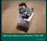 Warmies Zebra Wärmekissen Saarland - Überherrn Vorschau