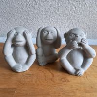 Die weisen drei Affen, Stein, 3-er Set,Deko,Neupreis 90,- Nordrhein-Westfalen - Lügde Vorschau