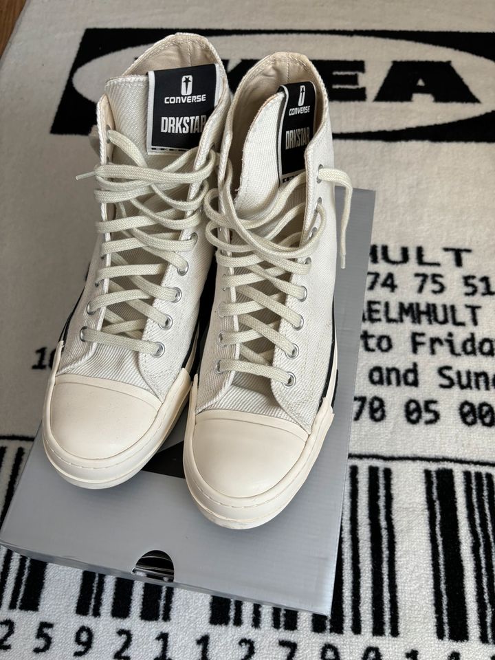 Converse All Star Rick Owens Drk Shdw Größe 43/9,5 weiß in Roxel