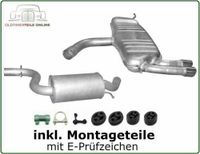 Auspuff Set für Seat Leon 1.8 TSi Mitteltopf + Endtopf Nürnberg (Mittelfr) - Mitte Vorschau