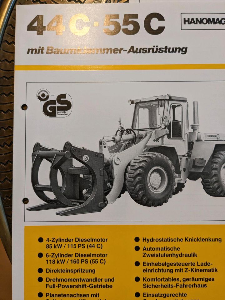 Hanomag Radlader 33 44 55 66 Turbo Prospekt 3 Stück in Selters