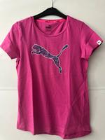PUMA T-Shirt pink Print lila violett 152 (XXS/30-32) Baumwolle Baden-Württemberg - Bad Krozingen Vorschau