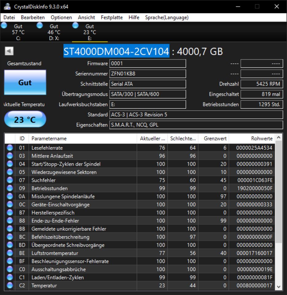 Festplatte 4TB 3,5" Seagate Barracuda St4000dm004 in Recklinghausen