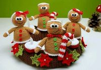 Adventskranz 25cm/Lebkuchenmännlein/Wolle/stricken/häkeln/diy Nordrhein-Westfalen - Arnsberg Vorschau