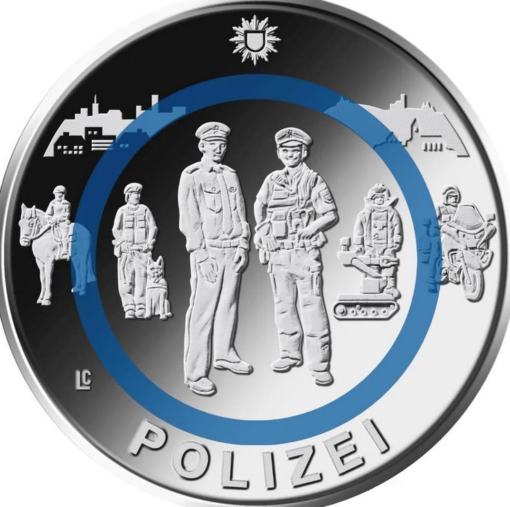 10 Euro 2024 "Polizei" "A"  zum Tausch gegen "D" in Poing
