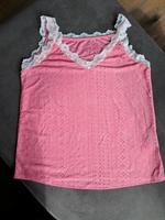 Tank Top / Spitzentop weiß + rosa Shein Größe S Ösenstickerei Brandenburg - Wusterhausen Vorschau
