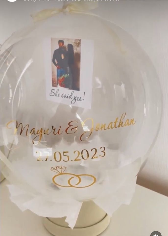 Personalisierte Ballons / Geburtstaggeschenk Hochzeit / gefüllt in Bergisch Gladbach