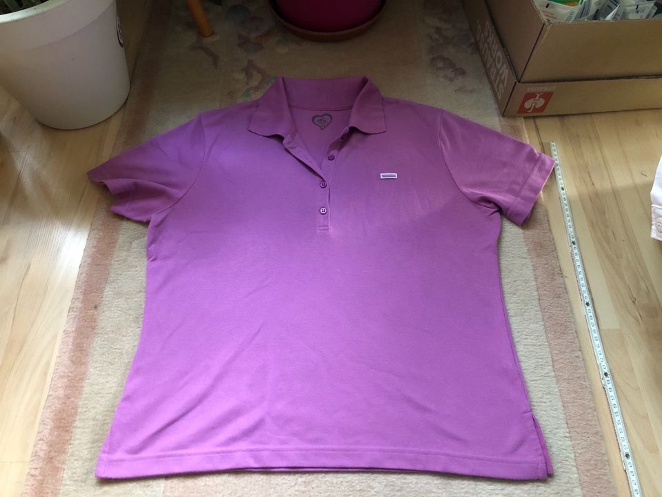 Poloshirt Damen Gr. 42 lila in Fischbach