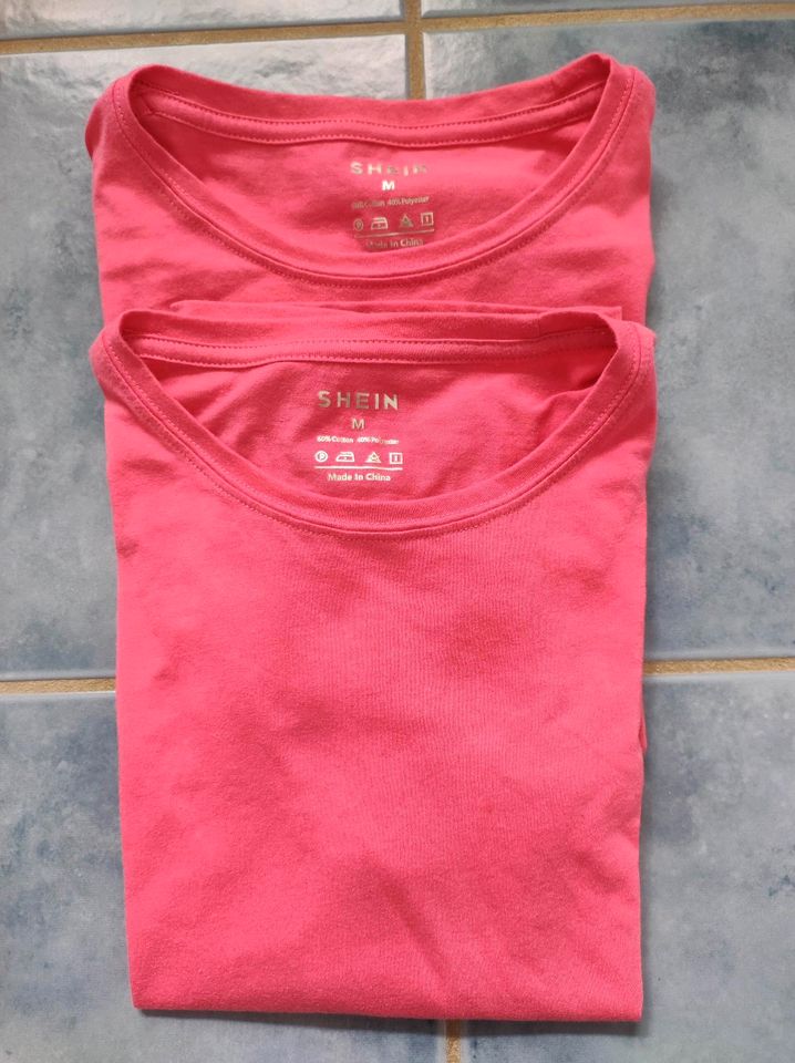 Tshirt tshirts Damen M shein neu pink weiß Schwarz Rot creme in Schwanewede