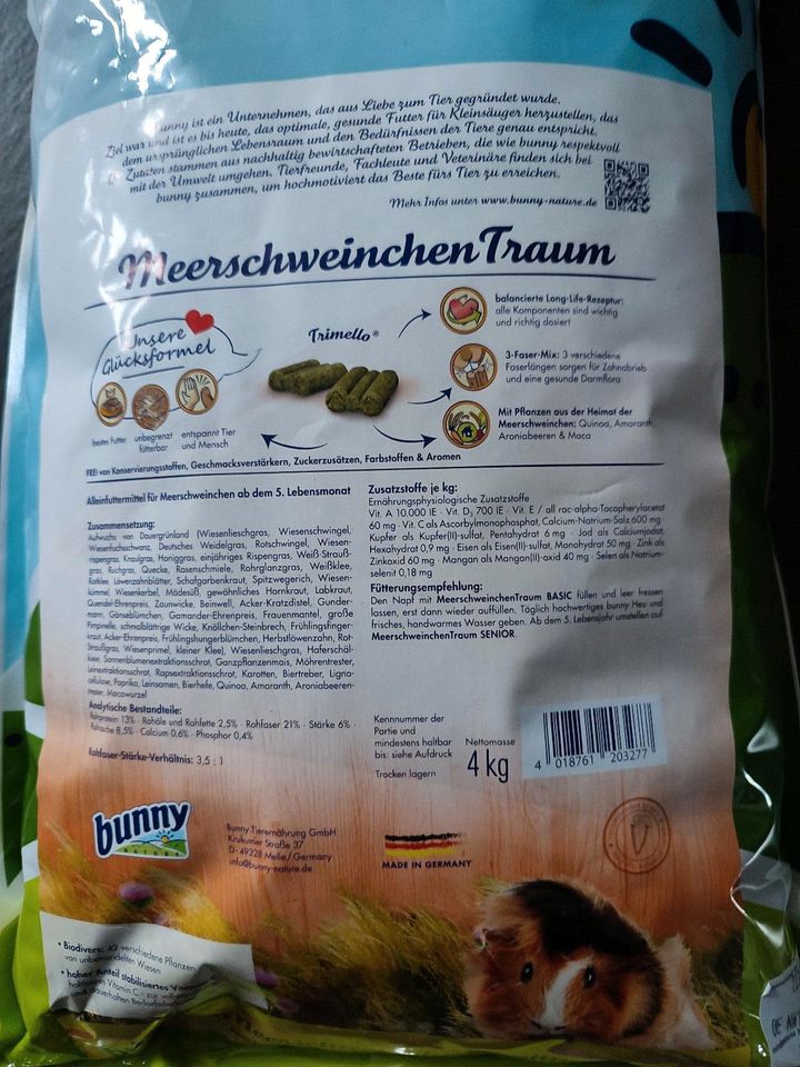 Bunny Meerschweinchentraum (4kg) - 2 Säcke in Lohne