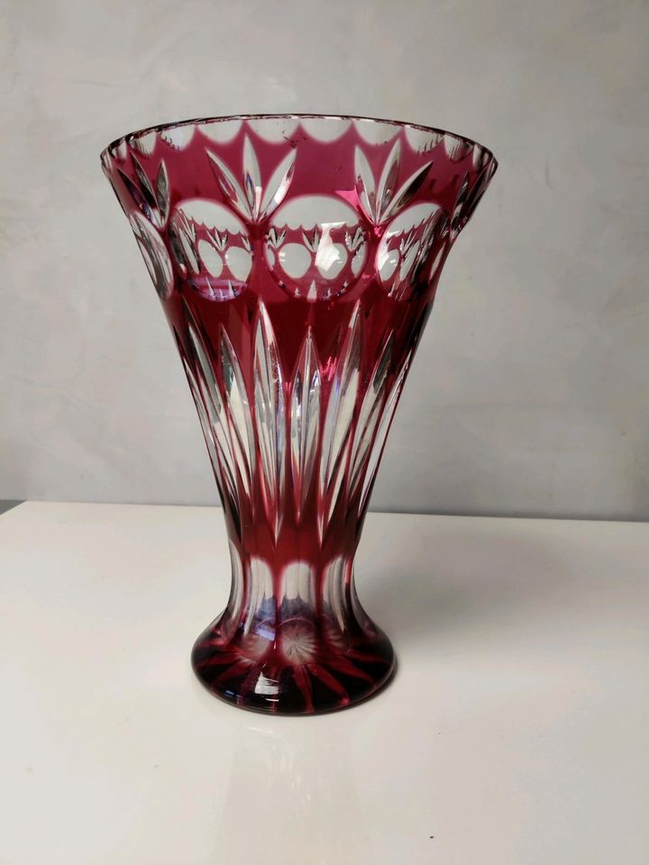 Kristall Trompete Blumen Vase in Ockenheim