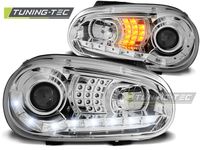 Tuning-Tec LED Tagfahrlicht Scheinwerfer für VW Golf 4 97-03 chro Nordrhein-Westfalen - Viersen Vorschau