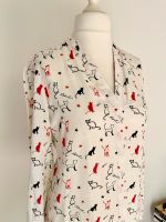 OUI Bluse Katze Katzen 34 36 XS S Viskose creme weiß rot Rebel Niedersachsen - Osnabrück Vorschau