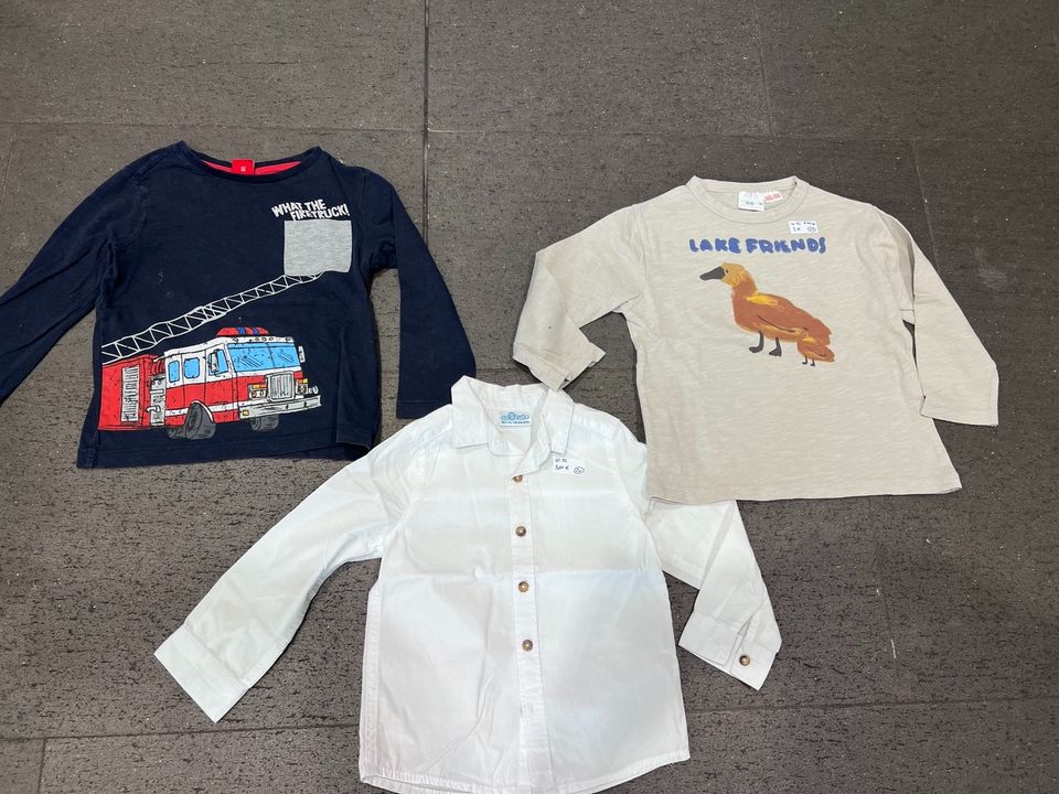 3 Tlg. Jungen Set 92 Hemd Langarmshirt S.Oliver,Zara in Plettenberg