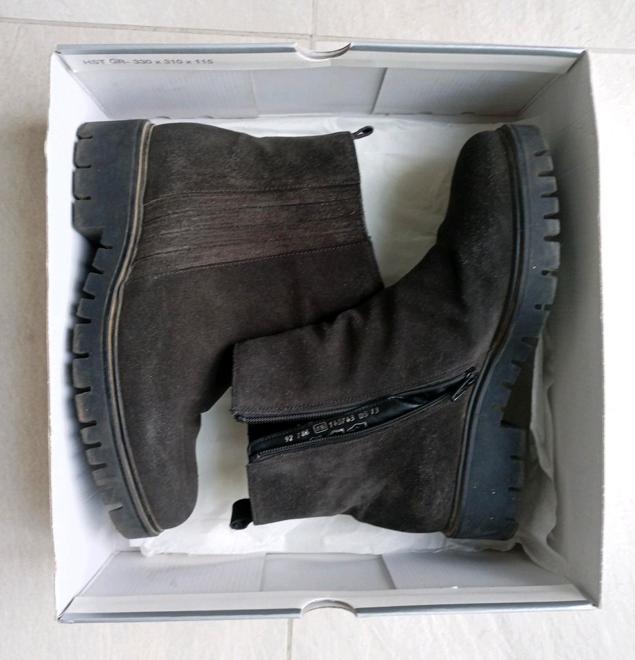 Gabor comfort Stiefelette Gr.40 Gr.6,5 d'grau Leder in Bad Vilbel