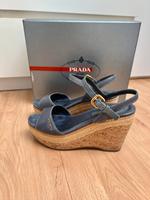 PRADA Sandalen Plateau Keilabsatz blau 36 high heels ORIGINAL Feldmoching-Hasenbergl - Feldmoching Vorschau