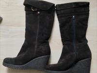 Stiefel mit Keilabsatz, Janet D., braun, Größe 38 Thüringen - Hörselberg-Hainich Vorschau