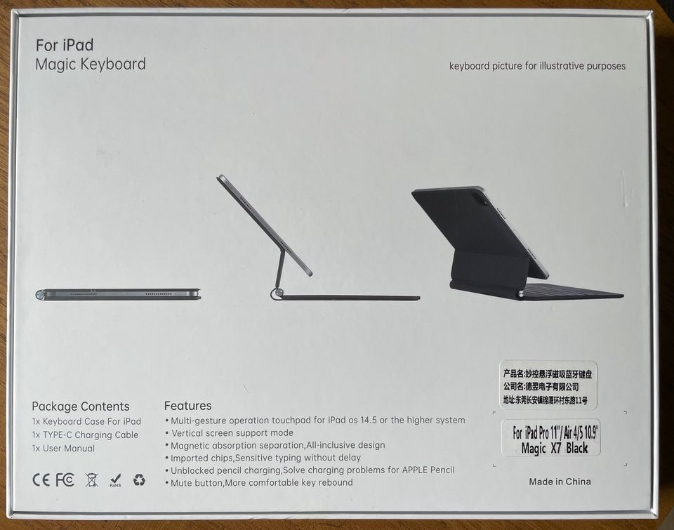 Magic Keyboard für Apple iPad Pro 11“ 2. Generation QWERTY in Hamburg